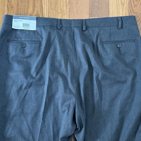 Van Heusen Manvell Men’s Dress Pant Dark Gray Suitable Size 42 X 32 NWT - Picture 6 of 7